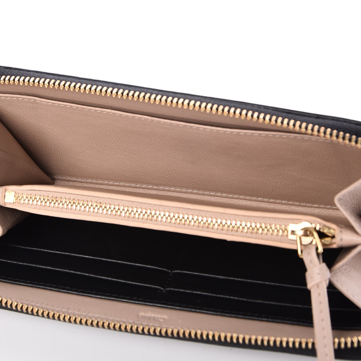 Chloe Grained Calfskin Joe Long Zip Around Wallet Black 5 of 11