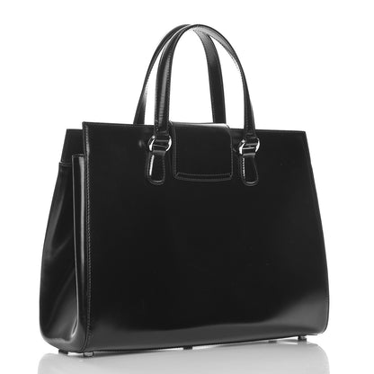 Gucci Regent Calfskin Large Lady Lock Flap Top Handle Bag Black 3 of 7
