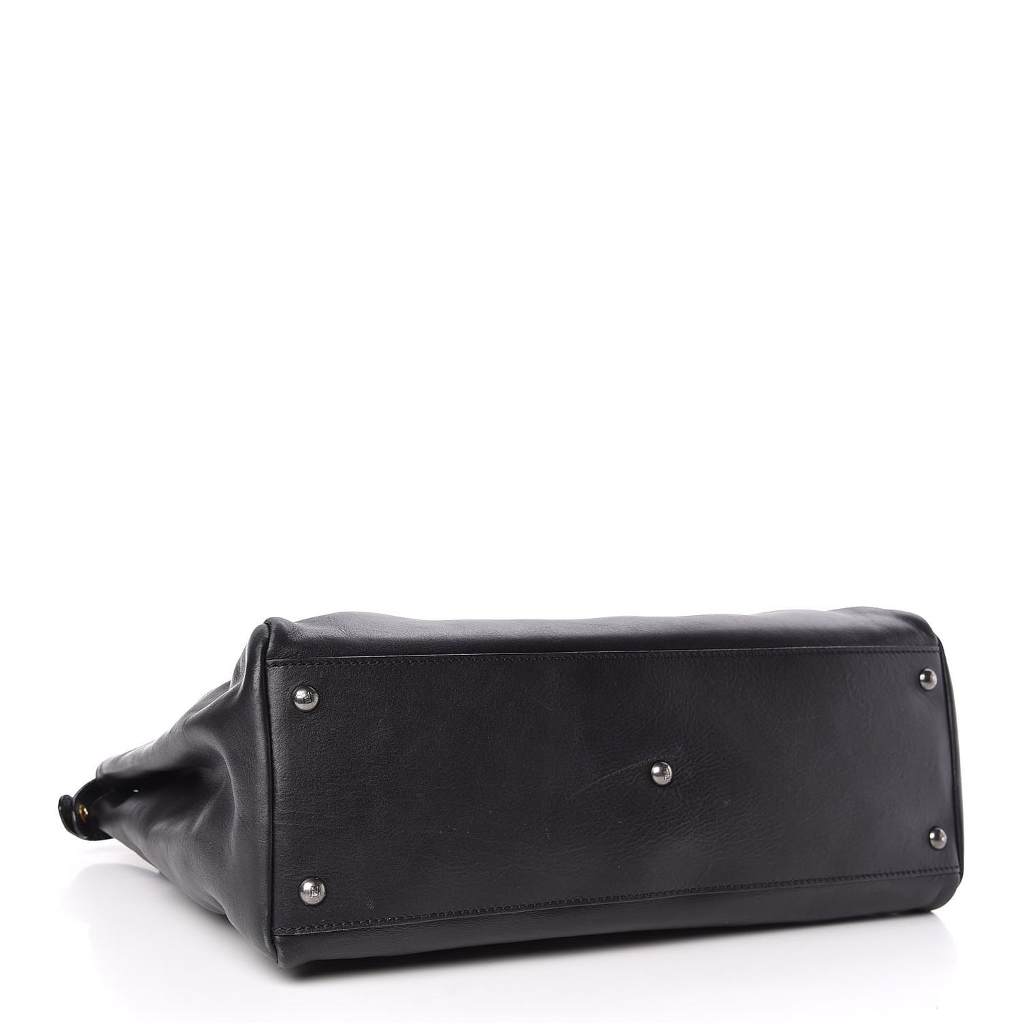 Calfskin Calf Hair Leopard Print Large Peekaboo Iconic Satchel Black