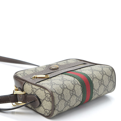 Gucci GG Supreme Monogram Web Mini Ophidia Shoulder Bag Brown 3 of 10