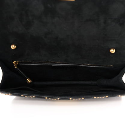 Christian Dior Lambskin Cannage Studded Large Dioraddict Flap Bag Black 5 of 14