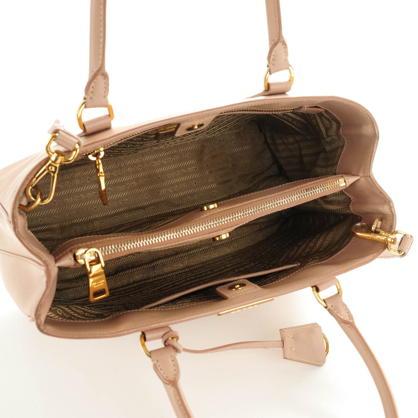 Saffiano Lux Medium Tote Cammeo