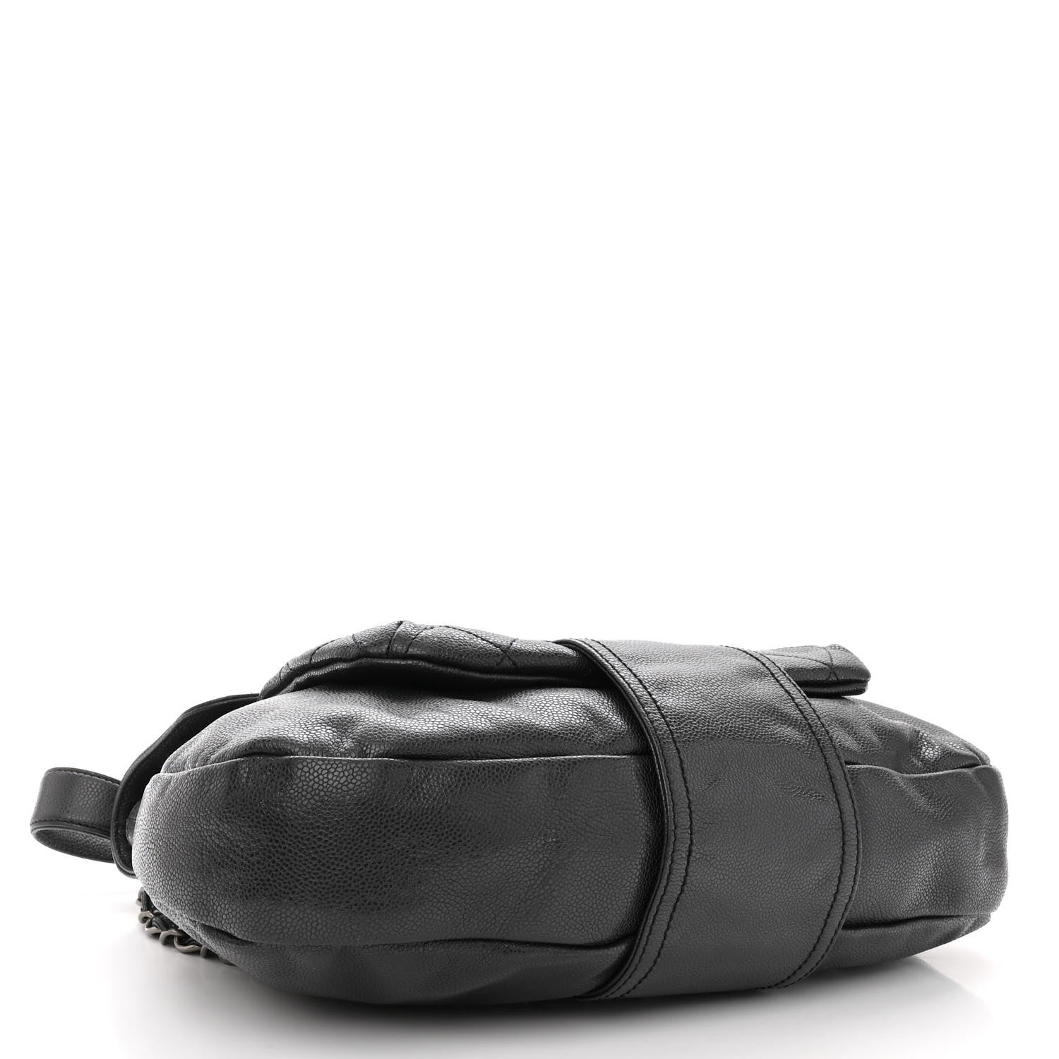 Chanel Glazed Caviar Coco Rider Flap Hobo Dark Grey 4 of 10