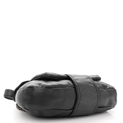 Chanel Glazed Caviar Coco Rider Flap Hobo Dark Grey 4 of 10