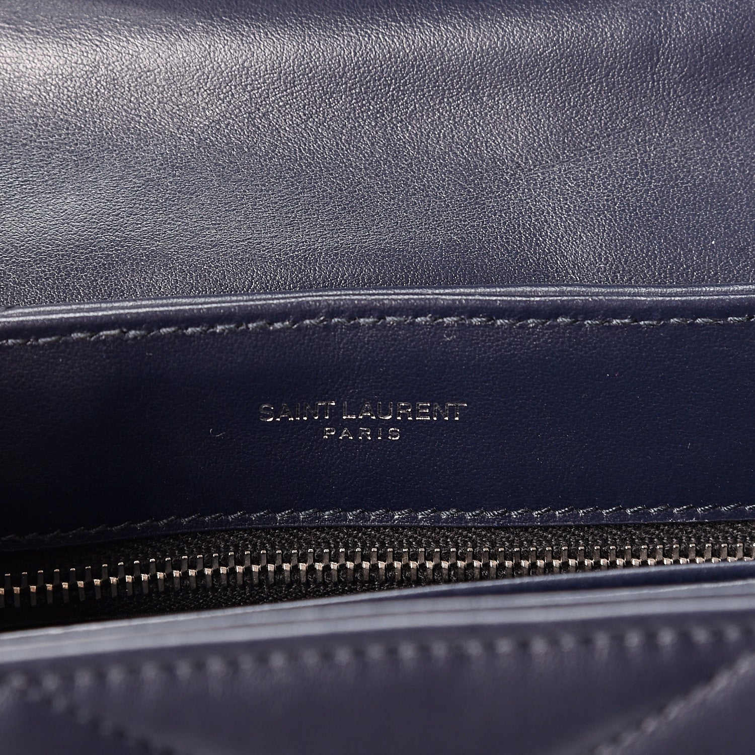 Saint Laurent Calfskin Y Quilted Monogram Toy Loulou Chain Satchel Medium Blue 5 of 10