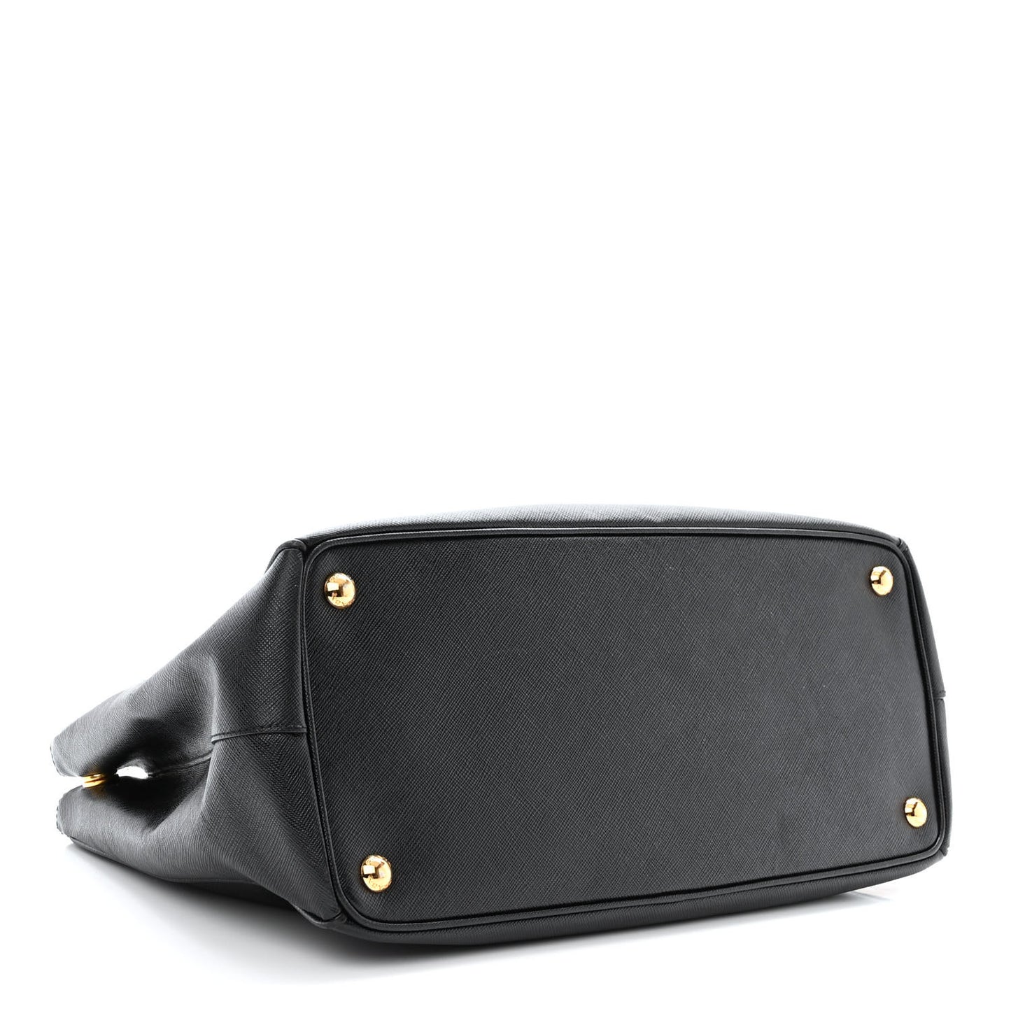 Saffiano Medium Galleria Double Zip Tote Black