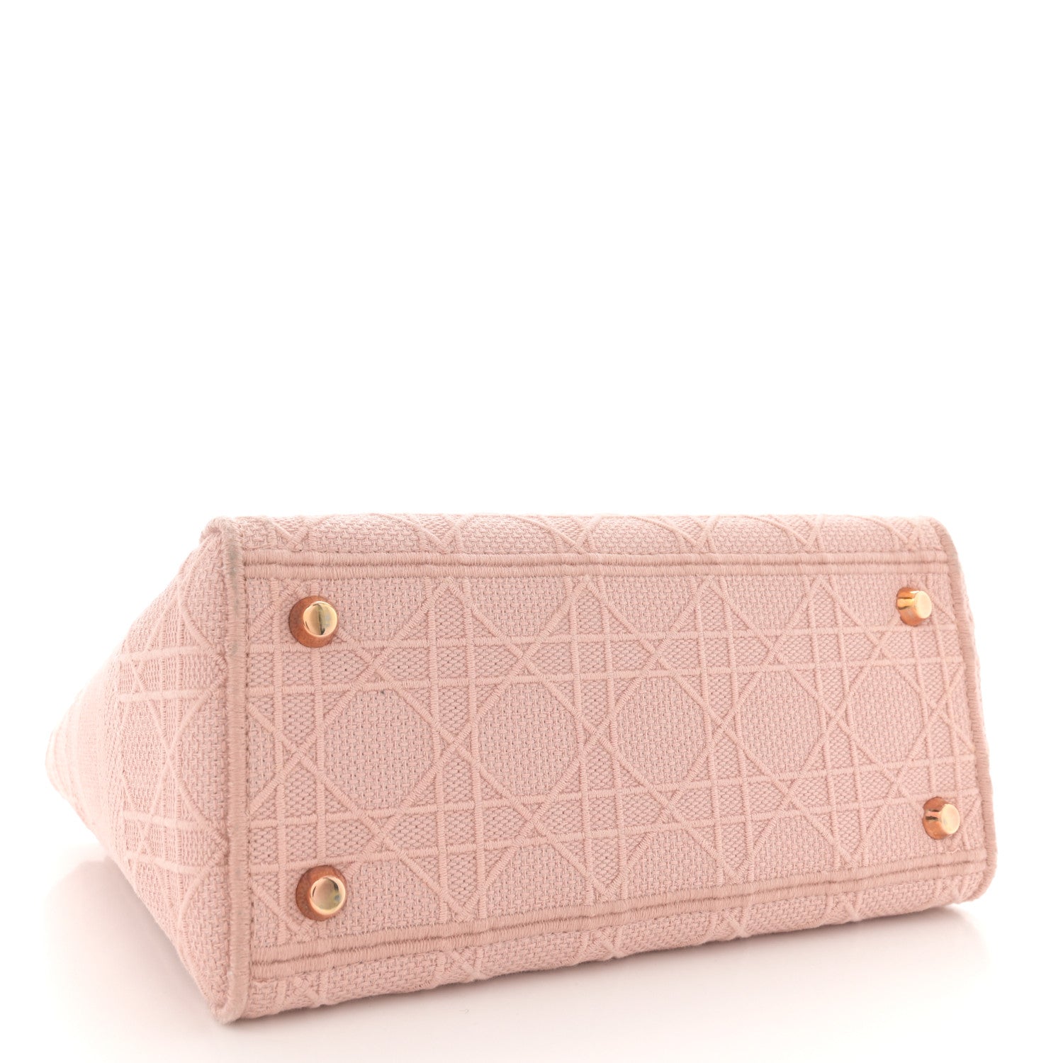 Christian Dior Canvas Embroidered Cannage Medium Lady D-Lite Bois de Rose 4 of 11