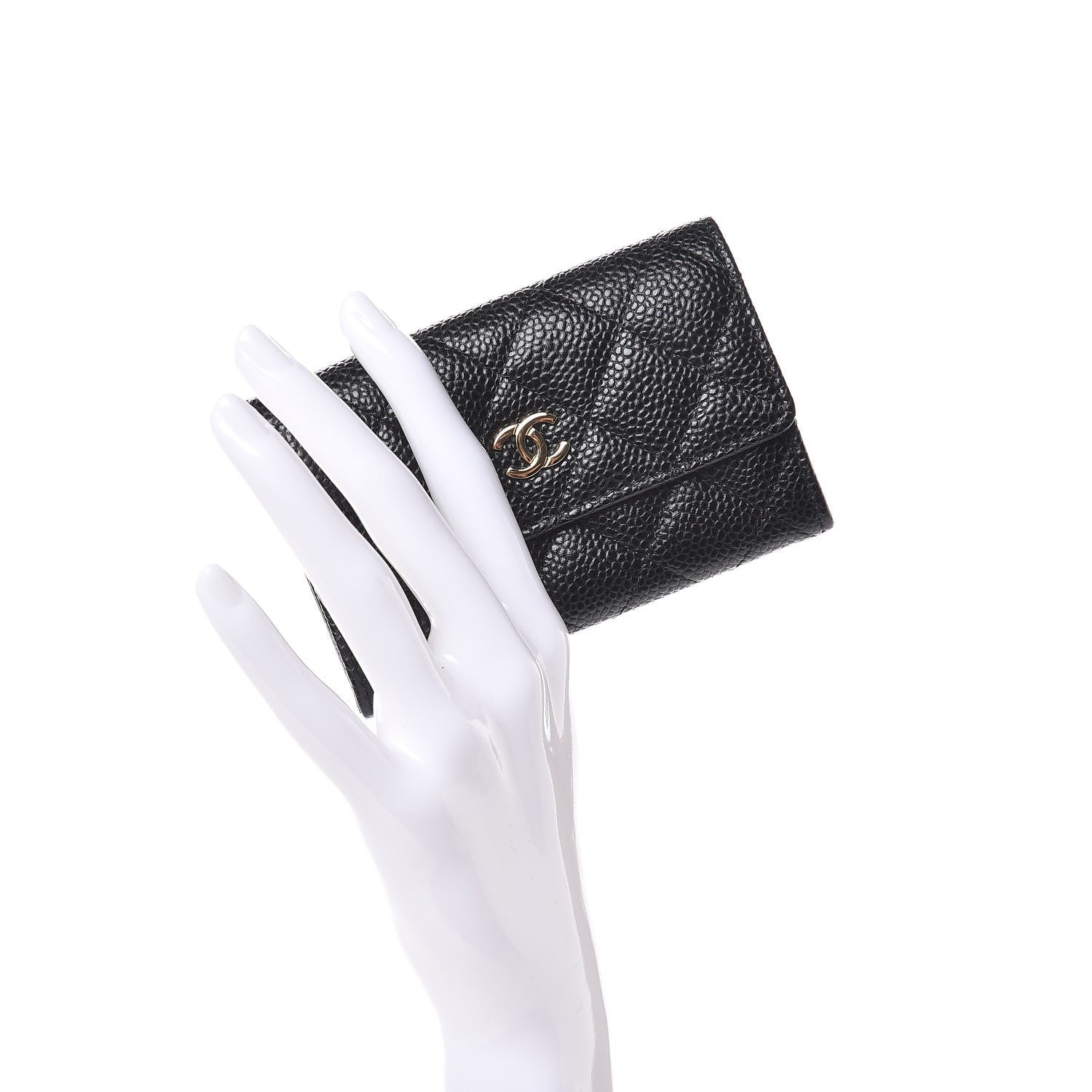 Chanel Caviar Quilted Flap Card Holder Black 2 of 9