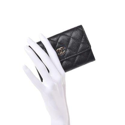 Chanel Caviar Quilted Flap Card Holder Black 2 of 9