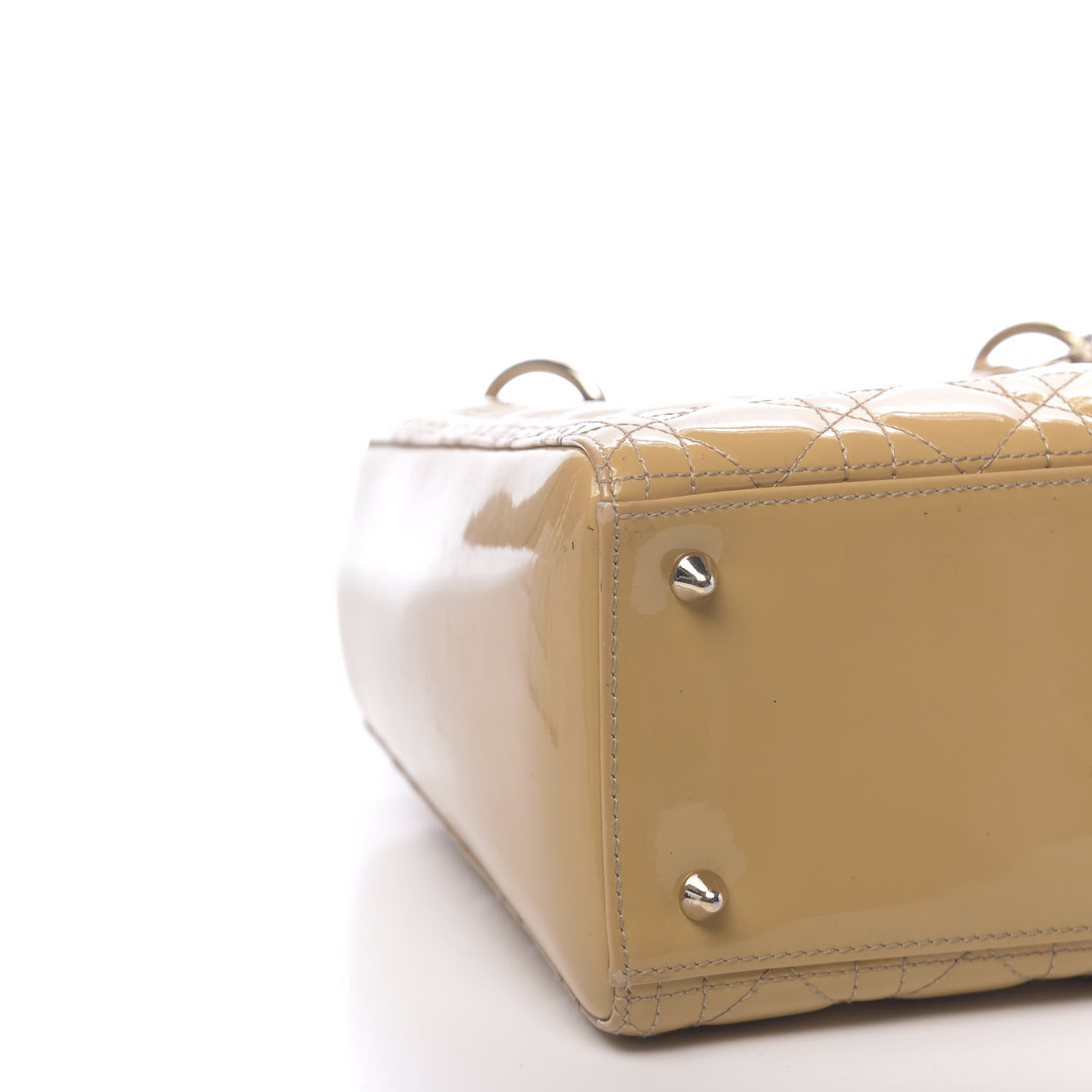 Christian Dior Patent Cannage Medium Lady Dior Beige 8 of 16