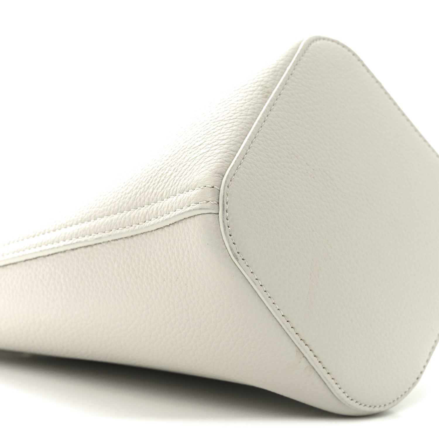 Loewe Soft Grained Calfskin Mini Pebble Bucket Bag White 8 of 9
