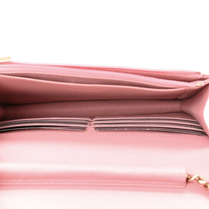 Chanel Caviar Quilted Wallet on Chain WOC Light Pink 5 of 11
