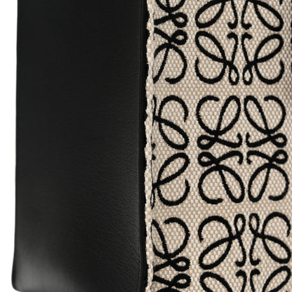 Loewe Jacquard Anagram Calfskin Buckle Tote Black 13 of 14