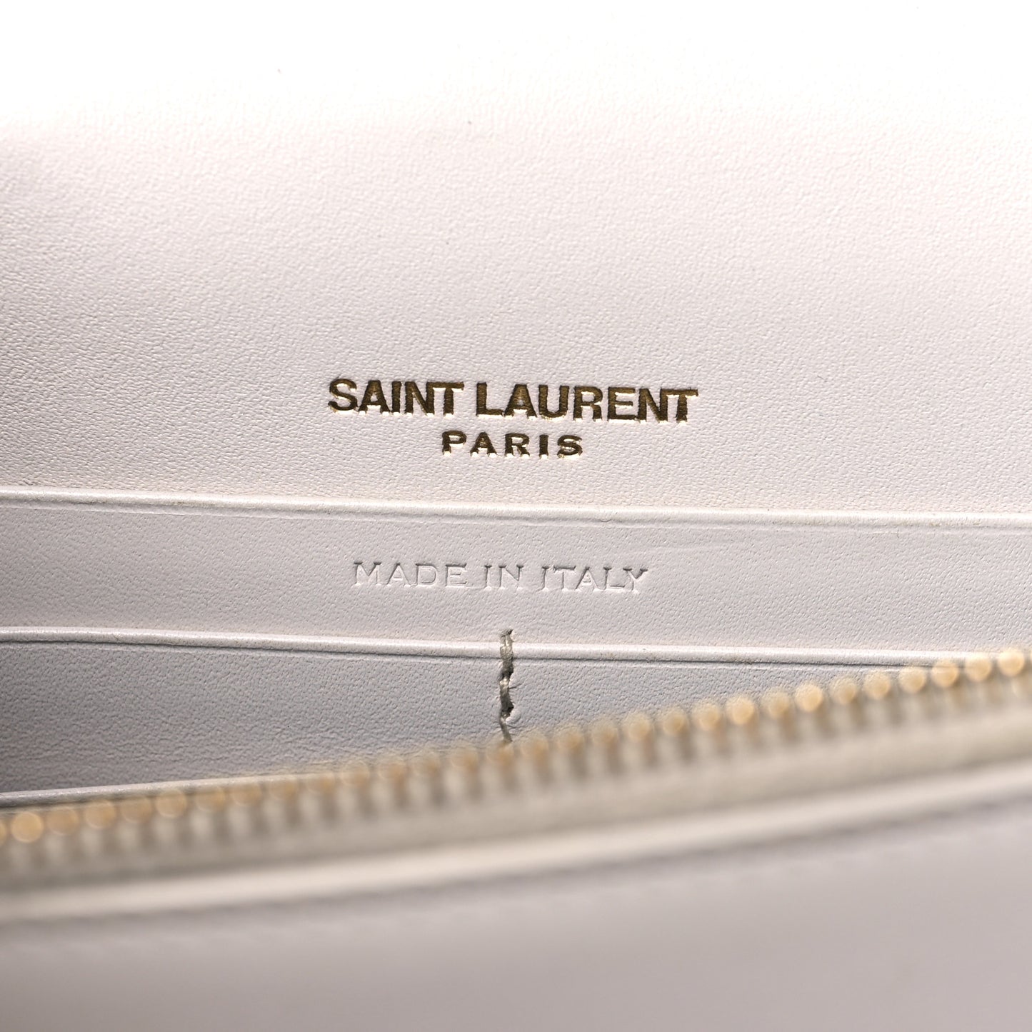 Smooth Calfskin Classic Monogram Kate Tassel Chain Wallet Porcellana