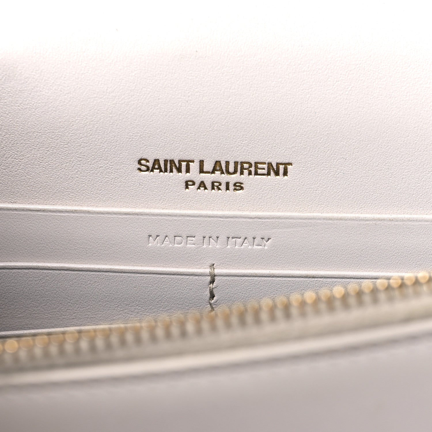 Saint Laurent Smooth Calfskin Classic Monogram Kate Tassel Chain Wallet Porcellana 6 of 14
