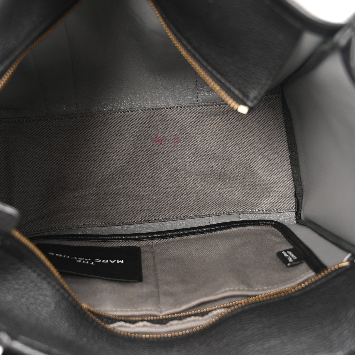 Marc Jacobs Grained Calfskin Medium The Tote Bag Black 5 of 14