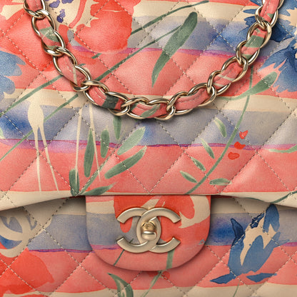 Chanel Lambskin Quilted Floral Jumbo Single Flap Multicolor 8 of 10