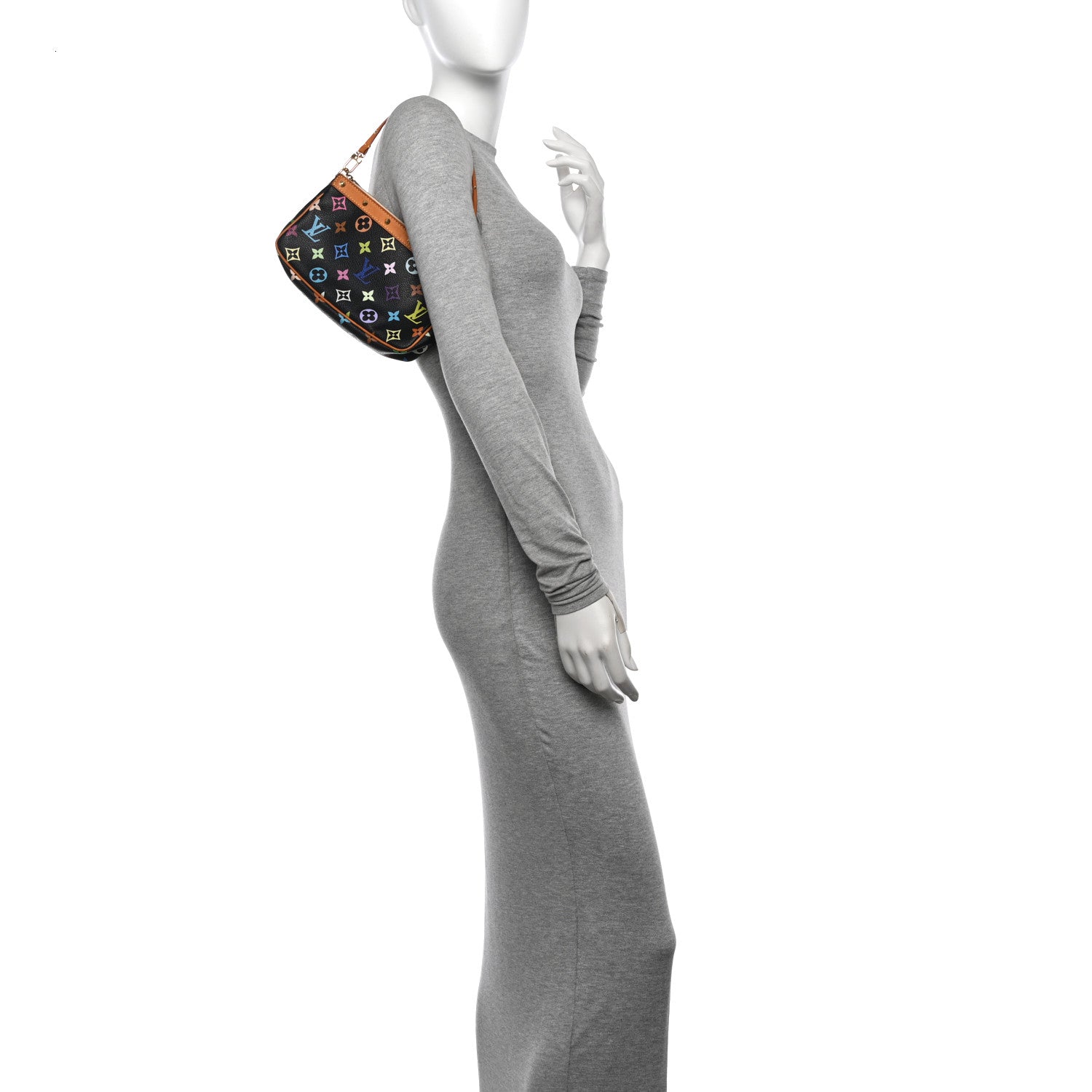 Louis Vuitton Monogram Multicolor Pochette Accessories Black 2 of 12