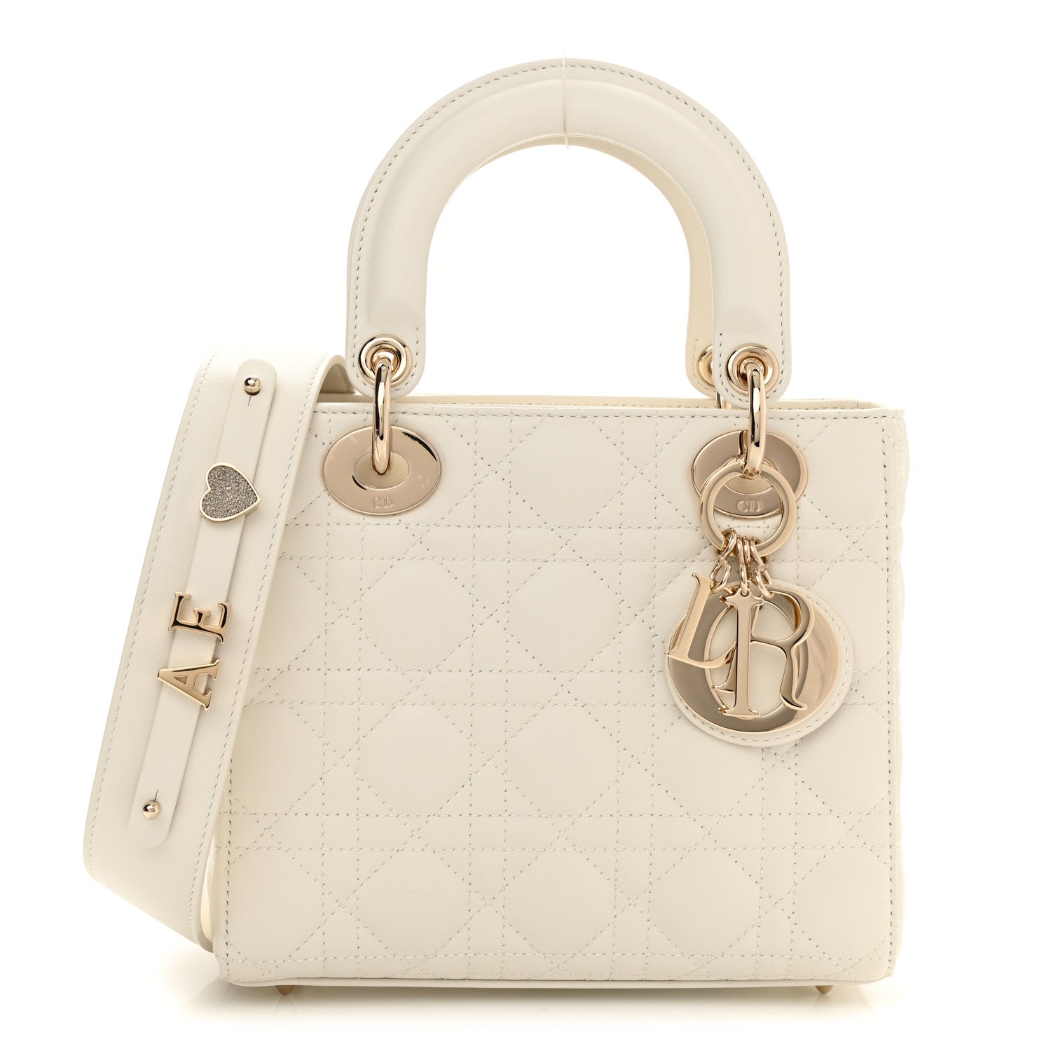 Christian Dior Lambskin Cannage Small My ABCDior Lady Dior White 1 of 7