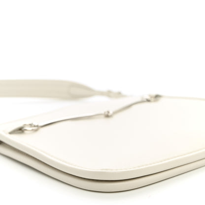 Gucci Calfskin Horsebit Slim Shoulder Bag White 9 of 10