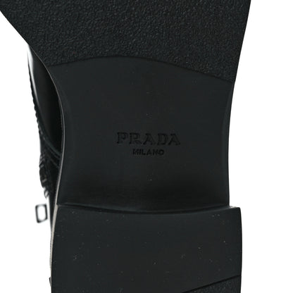 Prada Spazzolato Chocolate 50mm Combat Boots 35.5 Black 6 of 10