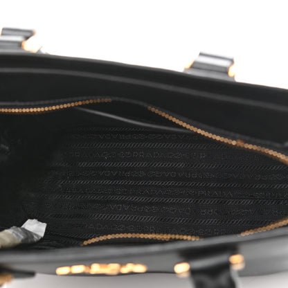 Prada Saffiano Soft Calfskin Small Zippered Tote Black 4 of 8