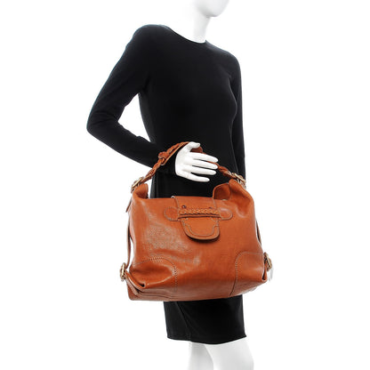 Valentino Garavani Grained Calfskin Histoire Hobo Tan 2 of 7
