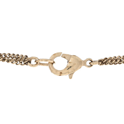 Chanel Beaded Pearl Crystal CC Long Strand Necklace Gold Purple 5 of 9