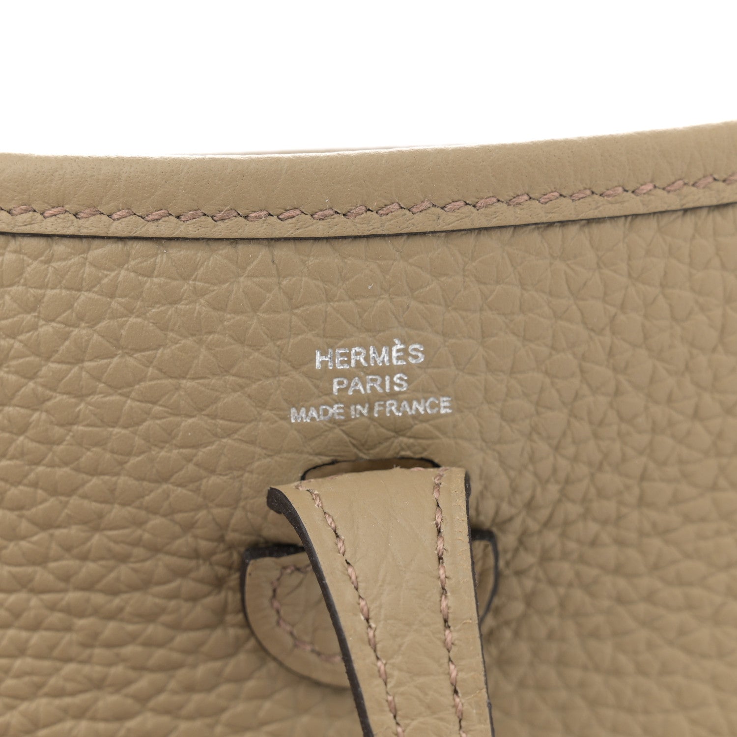 Hermes Taurillon Clemence Sangle Evelyne TPM Beige Marfa 6 of 11