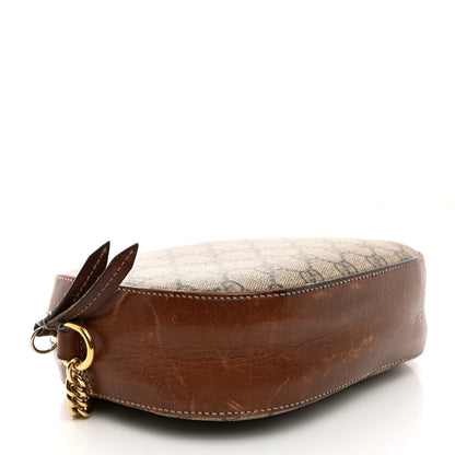 Gucci GG Supreme Monogram Cuoio Toscano Mini Chain Shoulder Bag Beige Ebony Cuir 4 of 13