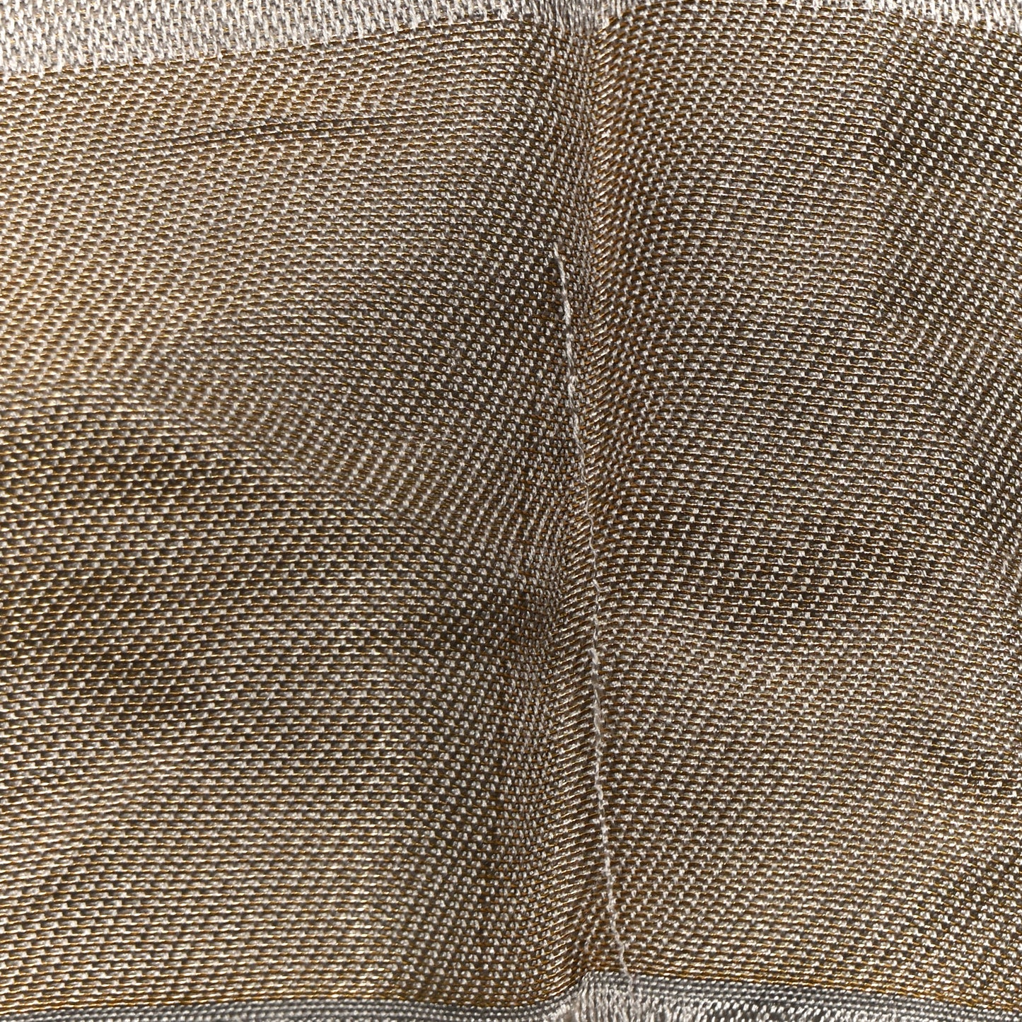 Silk Lurex Wool Monogram Shine Shawl Greige