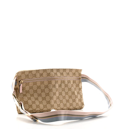 Gucci GG Monogram Web Double Pocket Belt Bag Pink 3 of 11