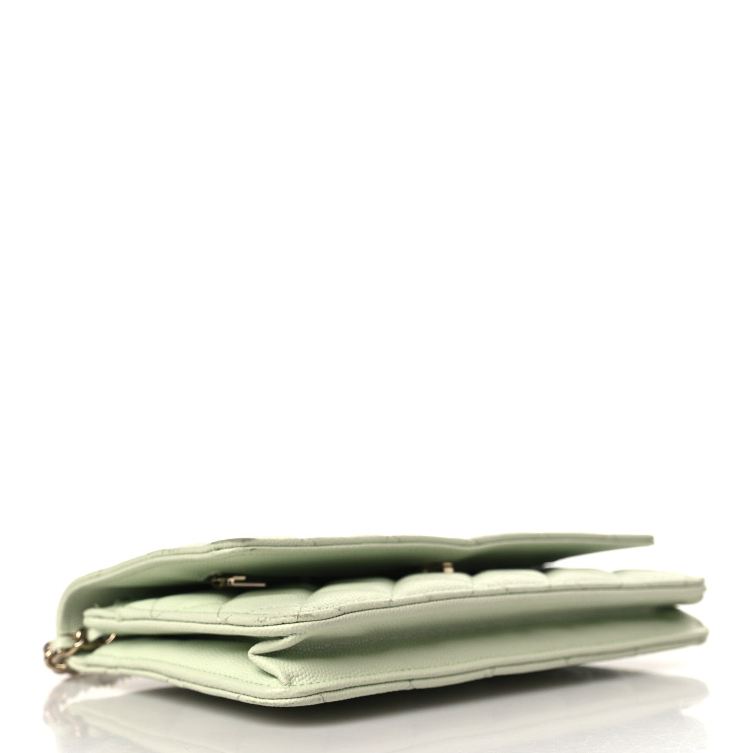 Chanel Caviar Quilted Wallet On Chain WOC Light Green 4 of 11