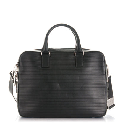 Christian Dior HOMME Calfskin Ribbed Briefcase Black 1 of 6