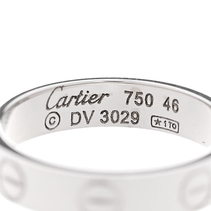 Cartier 18K White Gold 3.5mm LOVE Wedding Band Ring 46 3.75 4 of 4