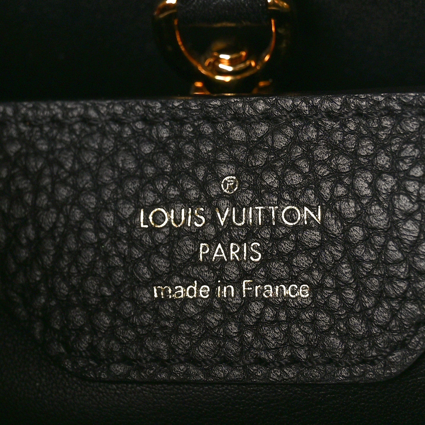 Taurillon Studded Capucines PM Black