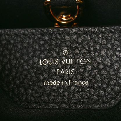 Louis Vuitton Taurillon Studded Capucines PM Black 6 of 9