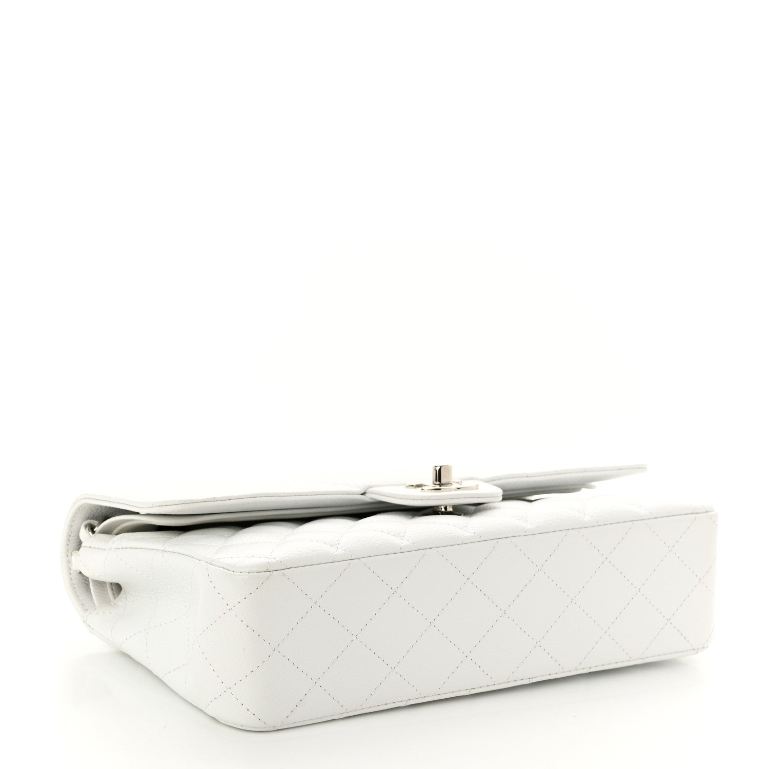 Chanel Caviar Quilted Medium Double Flap White 4 of 10