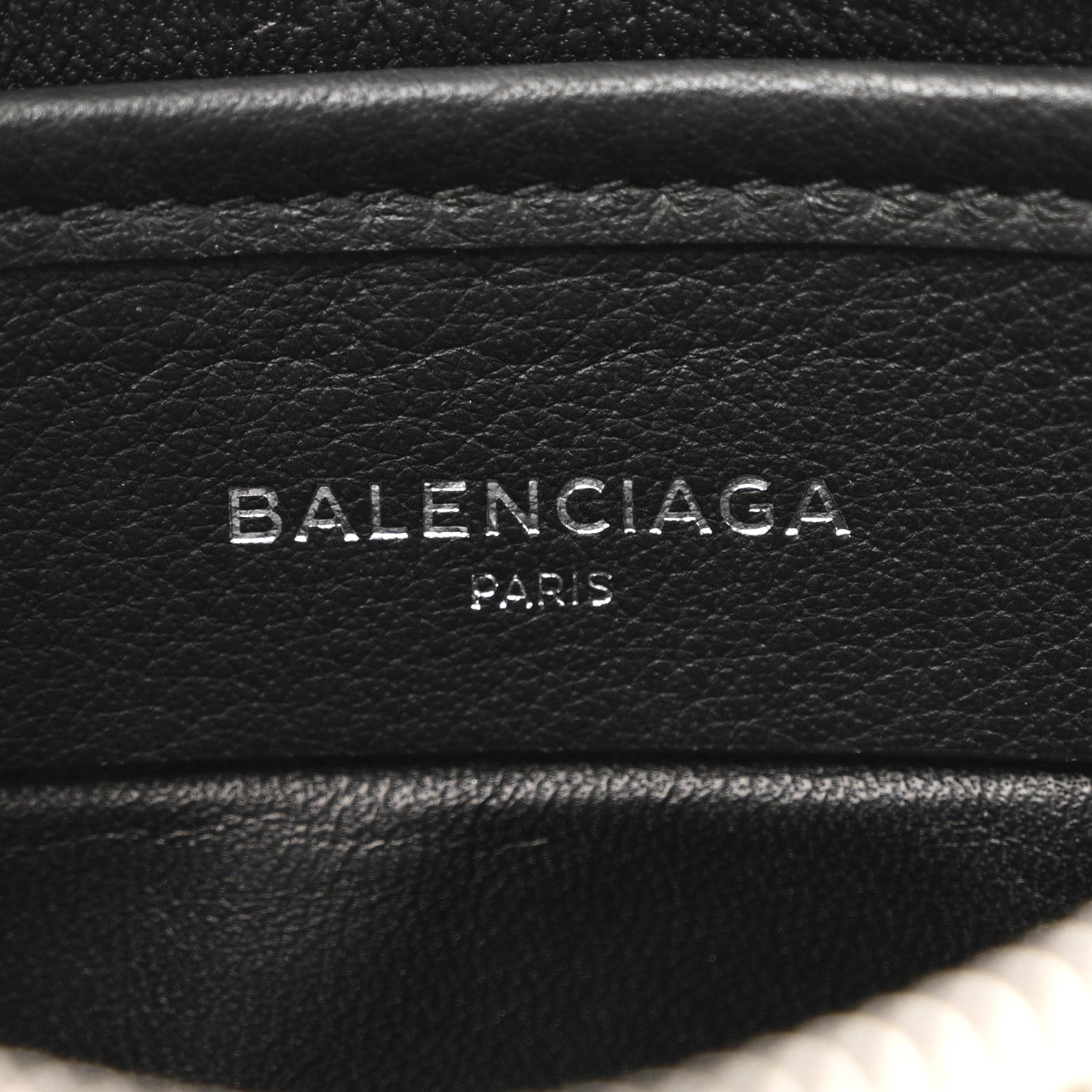 Balenciaga Calfskin Logo Medium Everyday Pouch Black 6 of 10