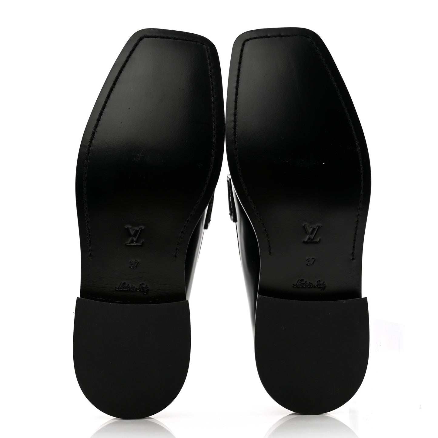 Glazed Calfskin Connelly Flat Loafer 37 Black
