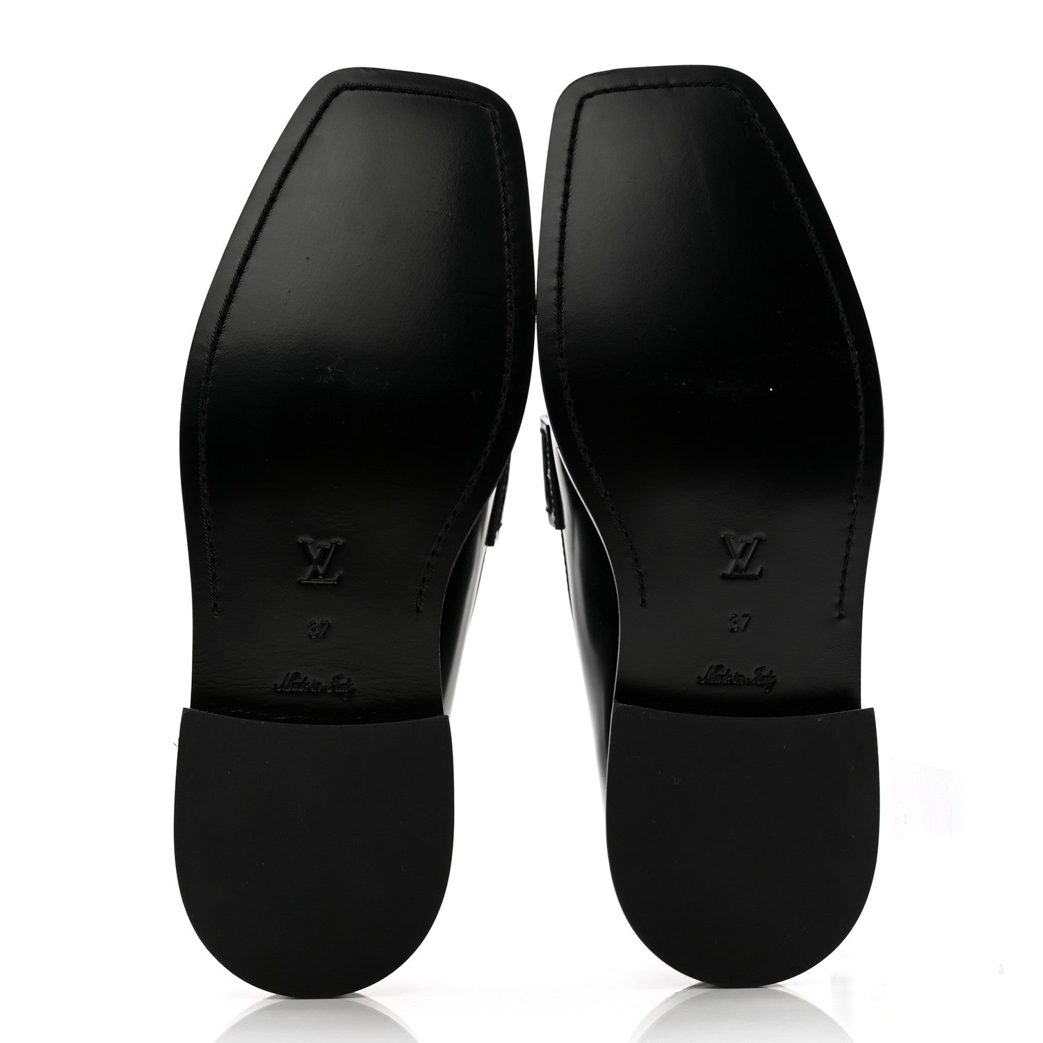 Louis Vuitton Glazed Calfskin Connelly Flat Loafer 37 Black 7 of 11