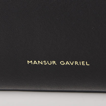 Mansur Gavriel Vegetable Tanned Calfskin Elegant Top Handle Bag Black 9 of 11