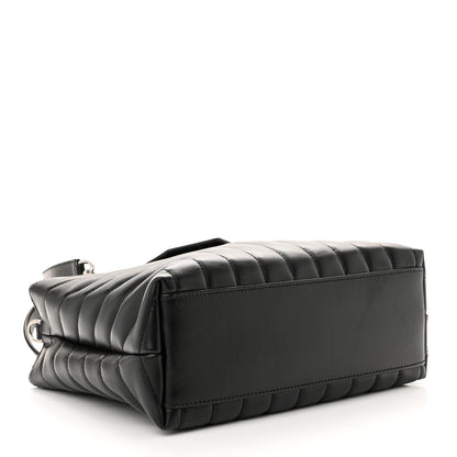 Saint Laurent Calfskin Y Quilted Monogram Small Loulou Shopper Black 4 of 11