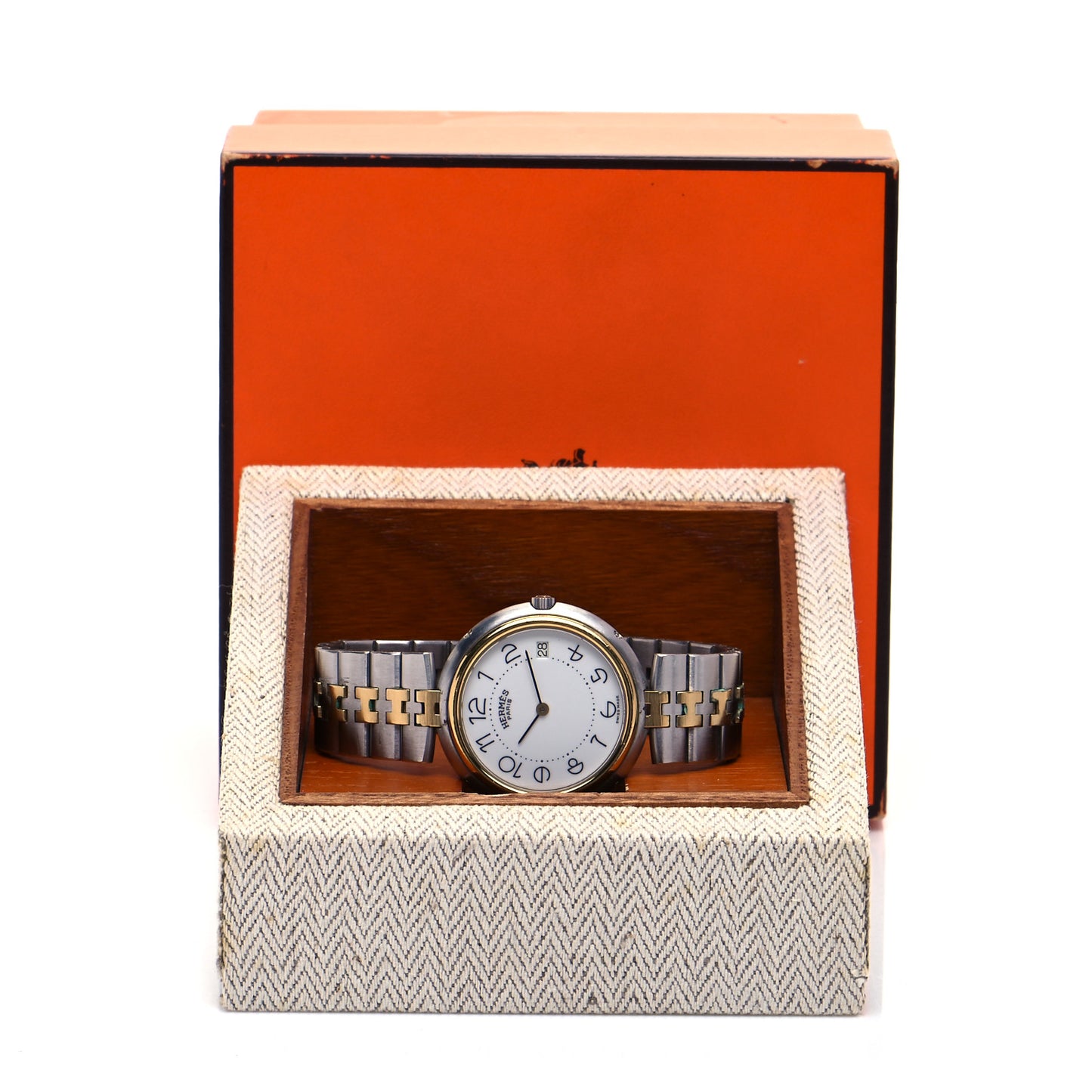 Stainless Steel 33mm Clipper Quartz Watch White