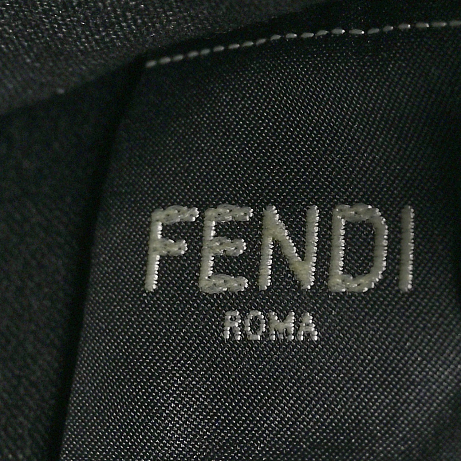 Fendi X MARC JACOBS Nappa Vitello King Logo Print Large Flat Pouch Black White 7 of 8
