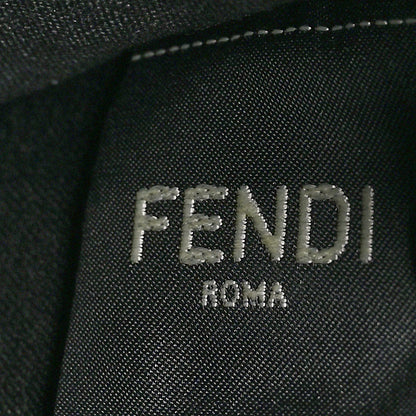 Fendi X MARC JACOBS Nappa Vitello King Logo Print Large Flat Pouch Black White 7 of 8