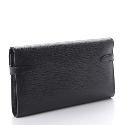 Hermes Epsom Kelly Longue Wallet Black 3 of 10