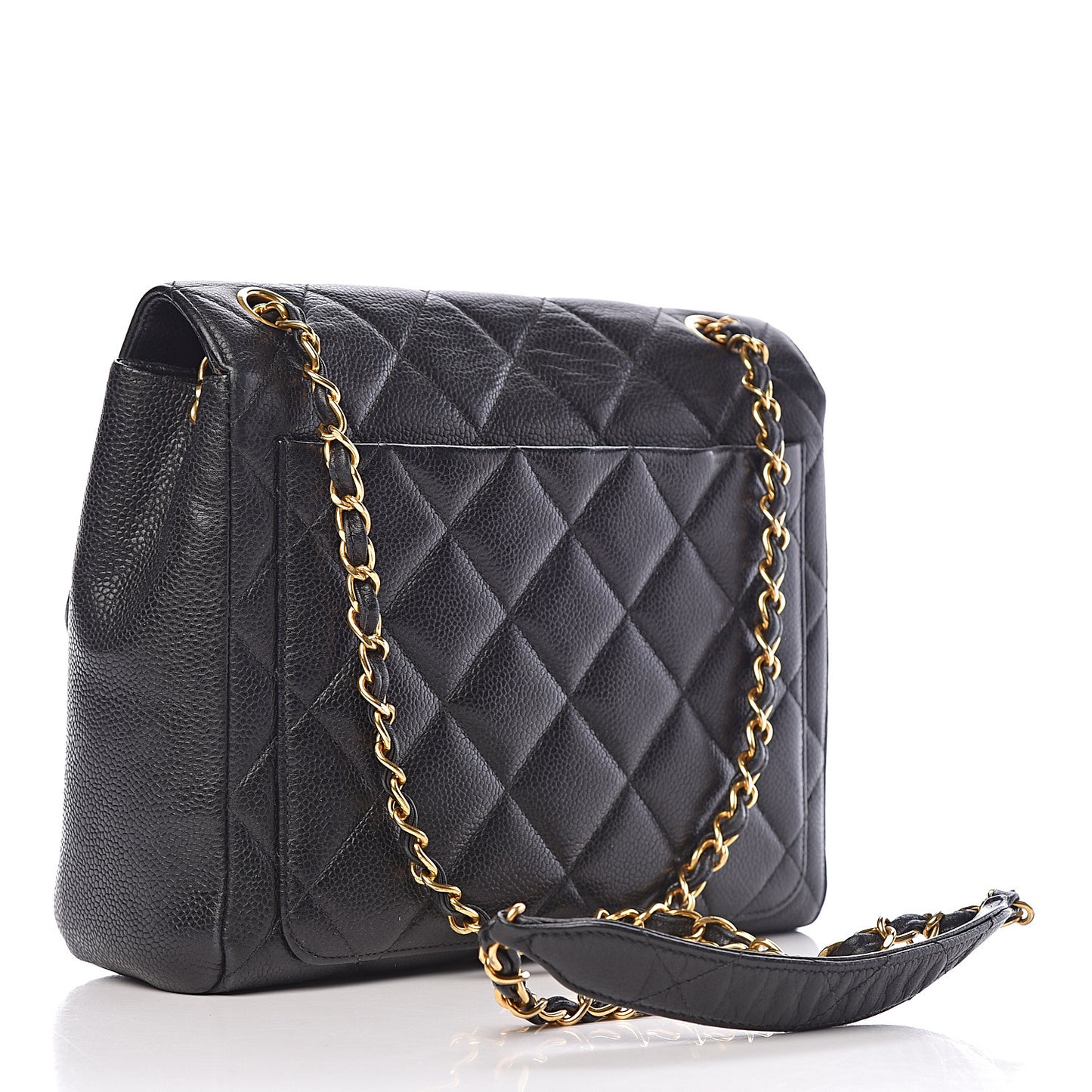 Caviar Quilted Small Single Flap Black