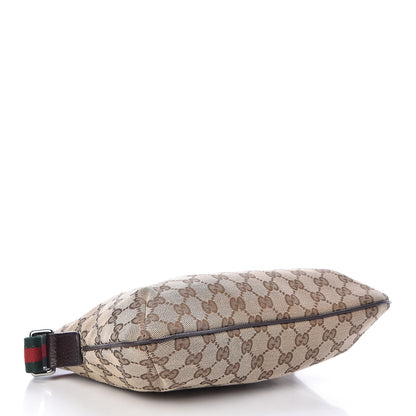 Gucci Monogram Web Small Flat Messenger Crossbody Dark Brown 4 of 10