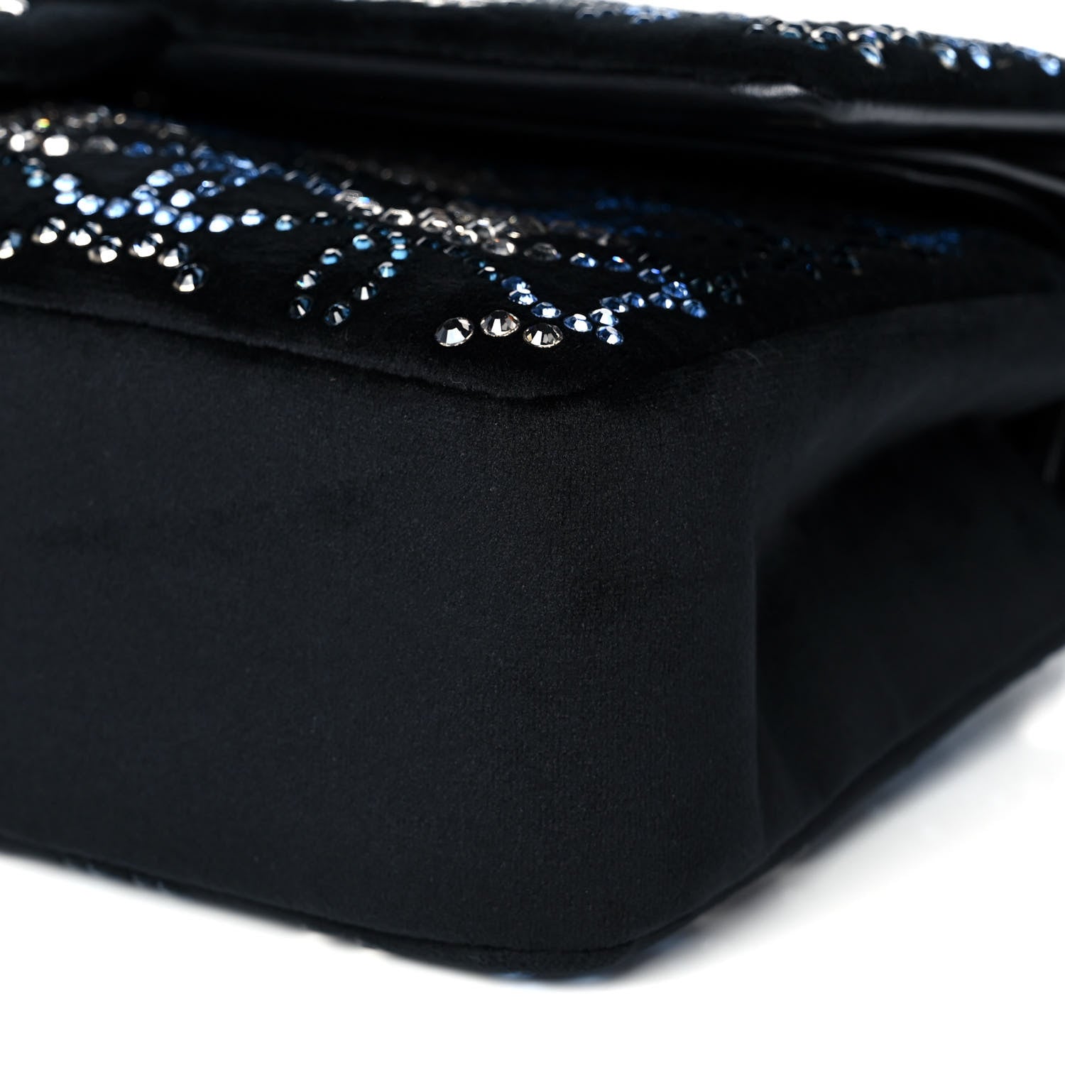 Chanel Velvet Crystal Medium Double Flap Black 10 of 12